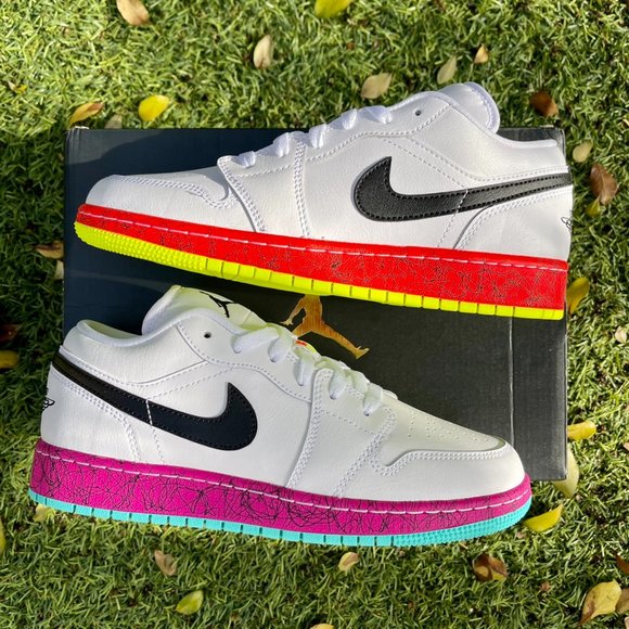 Jordan Shoes - Nike air Jordan 1 low white multicolor shoes